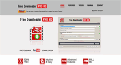 Desktop Screenshot of freedownloaderpro.com